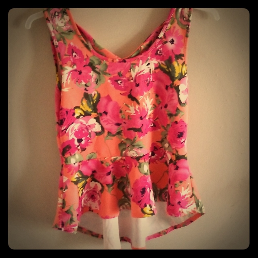 Peplum Flower design Top
